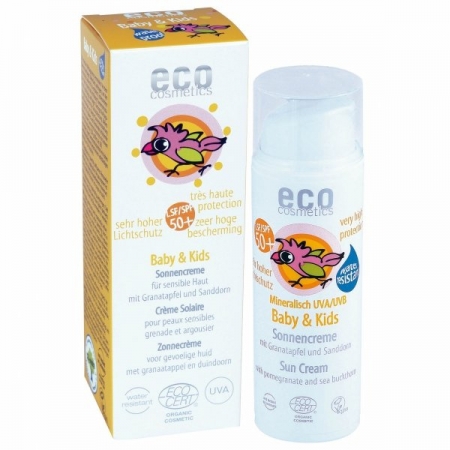 Eco Cosmetics Krem na słońce faktor SPF 50+ dla dzieci i niemowląt 50ml